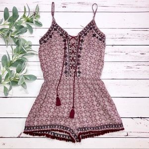 American Eagle Mirror Lace-Up Romper